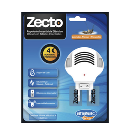 Insecticida ZECTO Difusor eléctrico + 4 tabletas