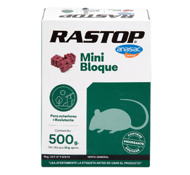 Raticida RASTOP MINIBLOQUE 500gr